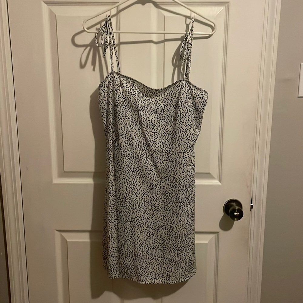 Dalmatian short tie dress
